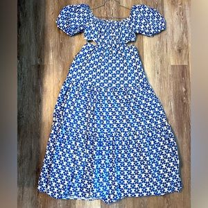 NWT Blush Boutique Medium Maxi dress with side/back cut out. Perfect for beach!